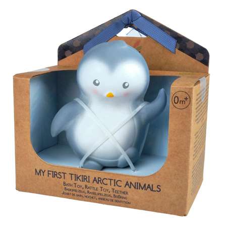 Игрушка-прорезыватель Tikiri из каучука Пингвин в подарочной упаковке