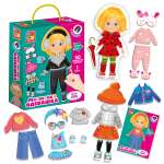 Игра настольная Vladi Toys магнитная кукла одевашка Trendy girl