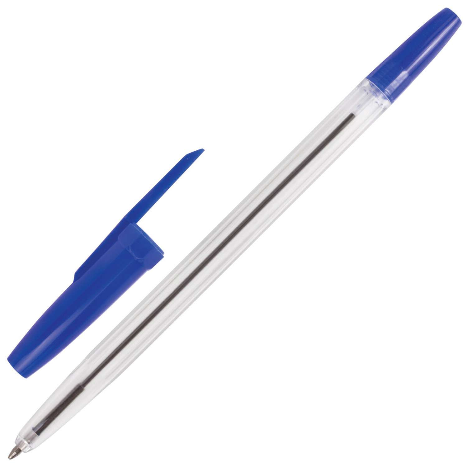 Ручки шариковые Brauberg синие набор 50 штук - фото 4