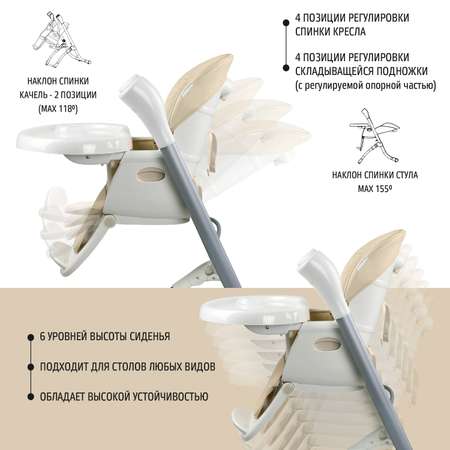 Стульчик для кормления Nuovita Unico Leggero Giraffa sabbia NUO_TY868_529