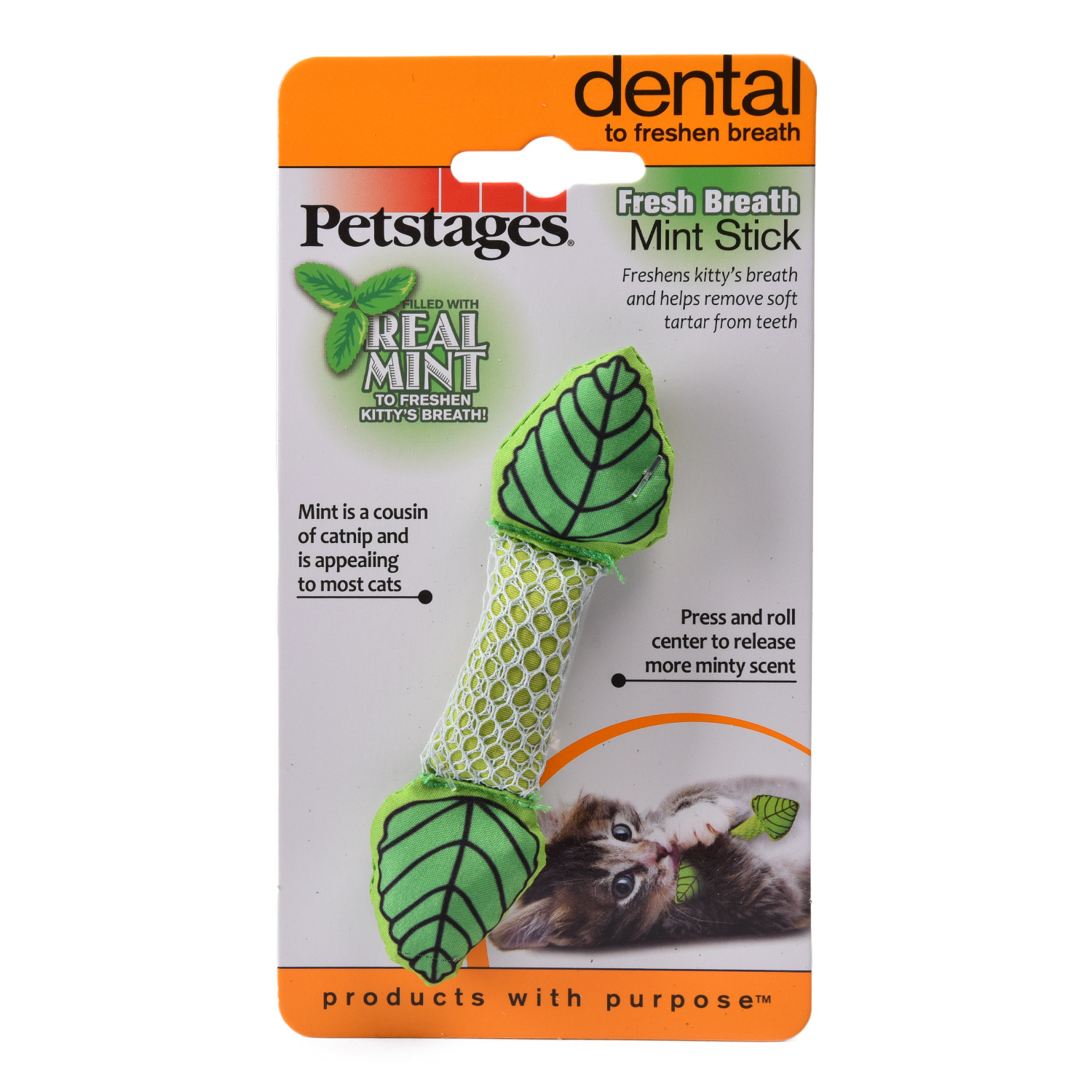 Игрушка для кошек Petstages Dental Мятный листик 335YEX - фото 2