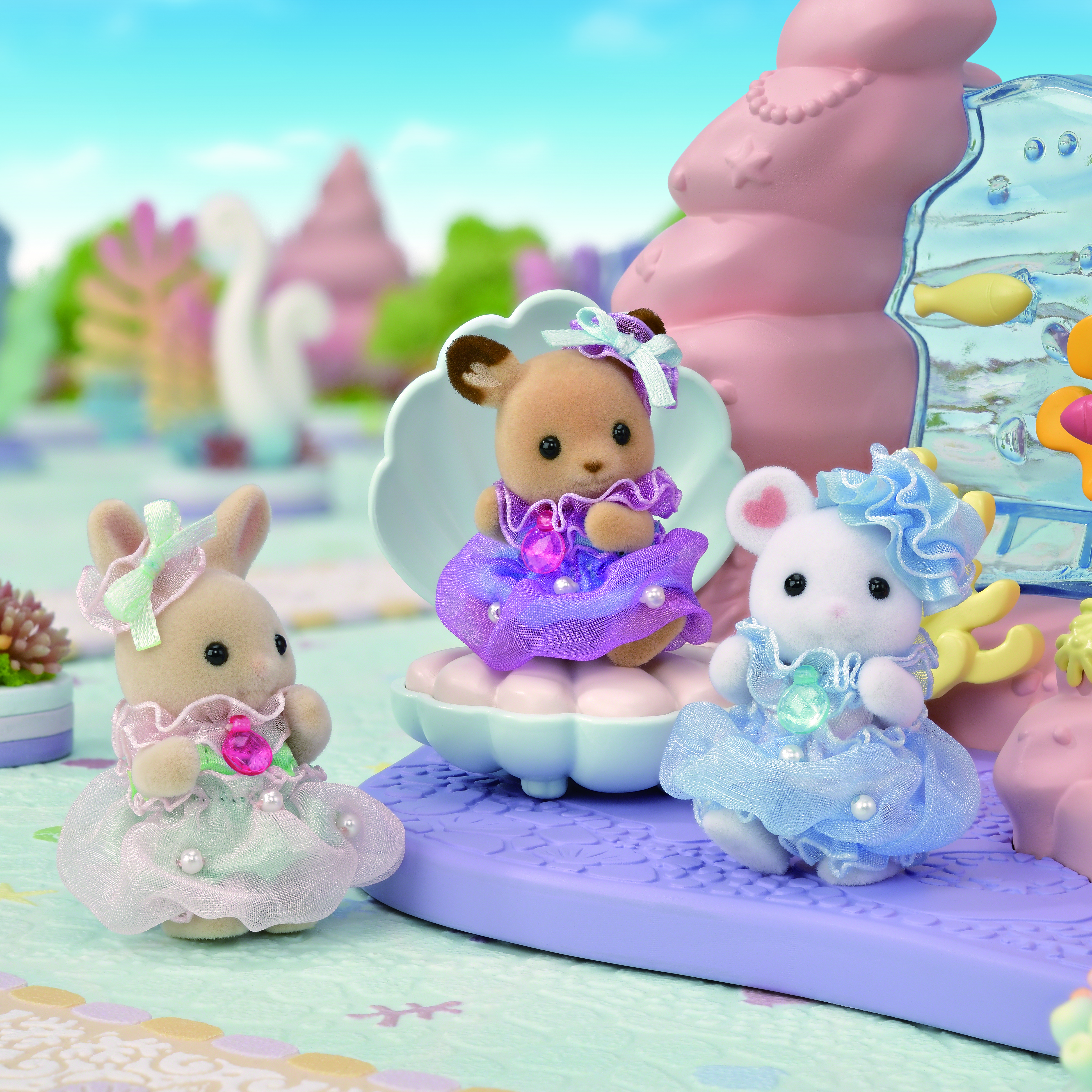 Набор Sylvanian Families Малыши в ослепительных платьях медузы 2158 - фото 2