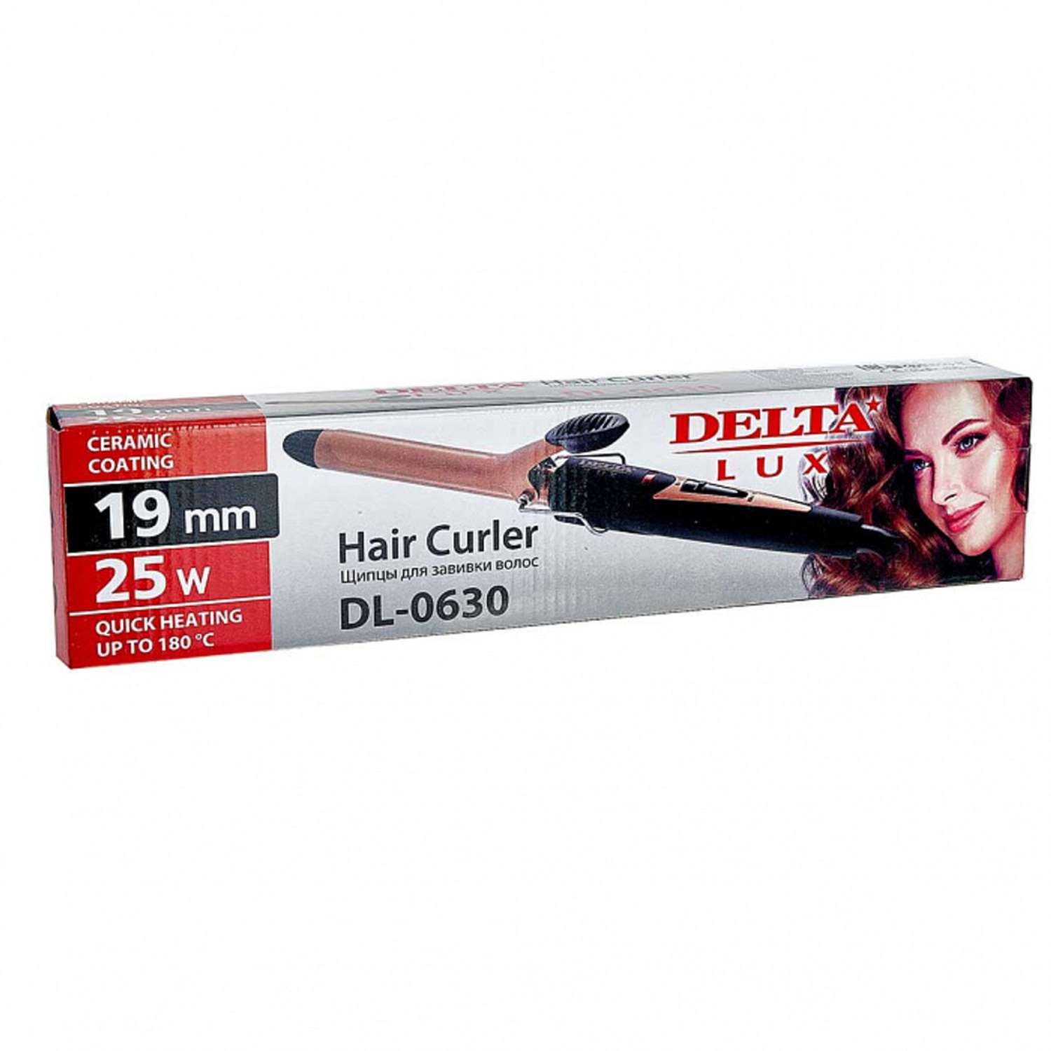 Стайлер для завивки волос Delta Lux DL-0630 черный с бронзовым керамическое покрытием d 19 мм 25 Вт - фото 4