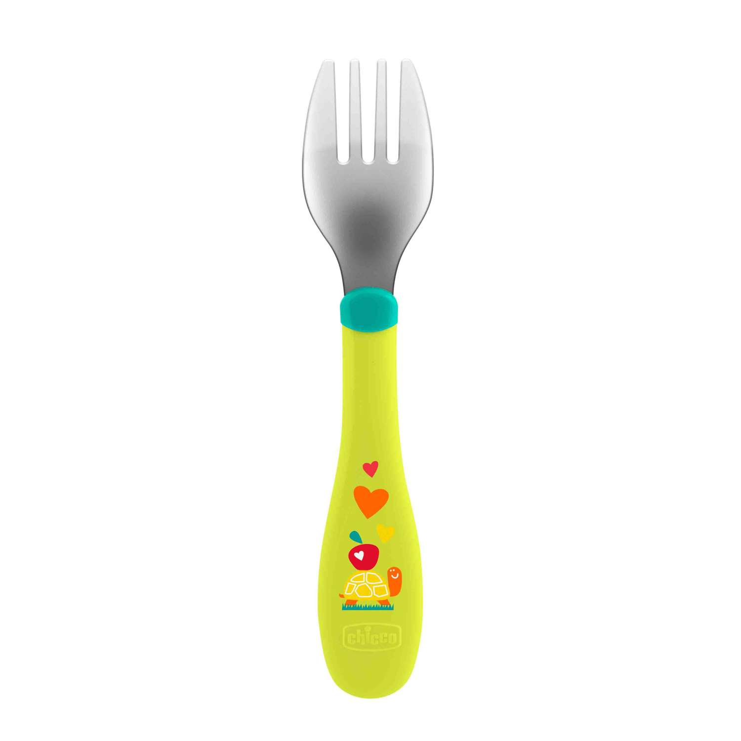 Набор приборов Chicco Metal Cutlery ложка+вилка с 18месяцев Зеленый - фото 3
