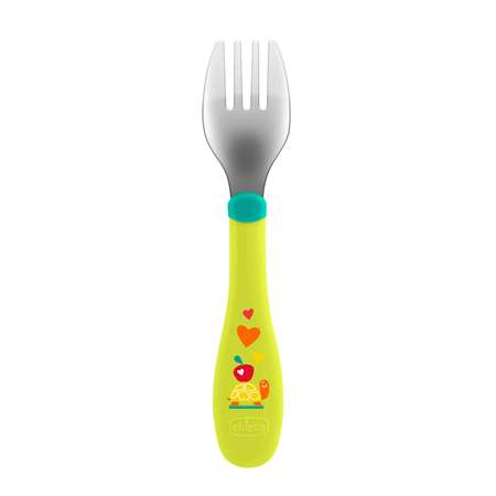 Набор приборов Chicco Metal Cutlery ложка+вилка с 18месяцев Зеленый