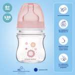 Бутылочка Canpol Babies Newborn baby EasyStart с широким горлышком антиколиковая 120мл с 0месяцев Розовый