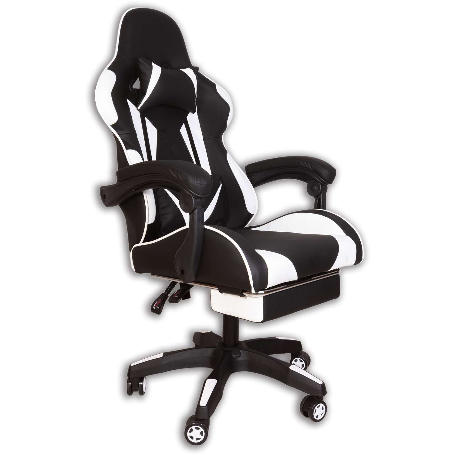 Компьютерное кресло GRAMBER чёрно-белый экокожа - фото 2