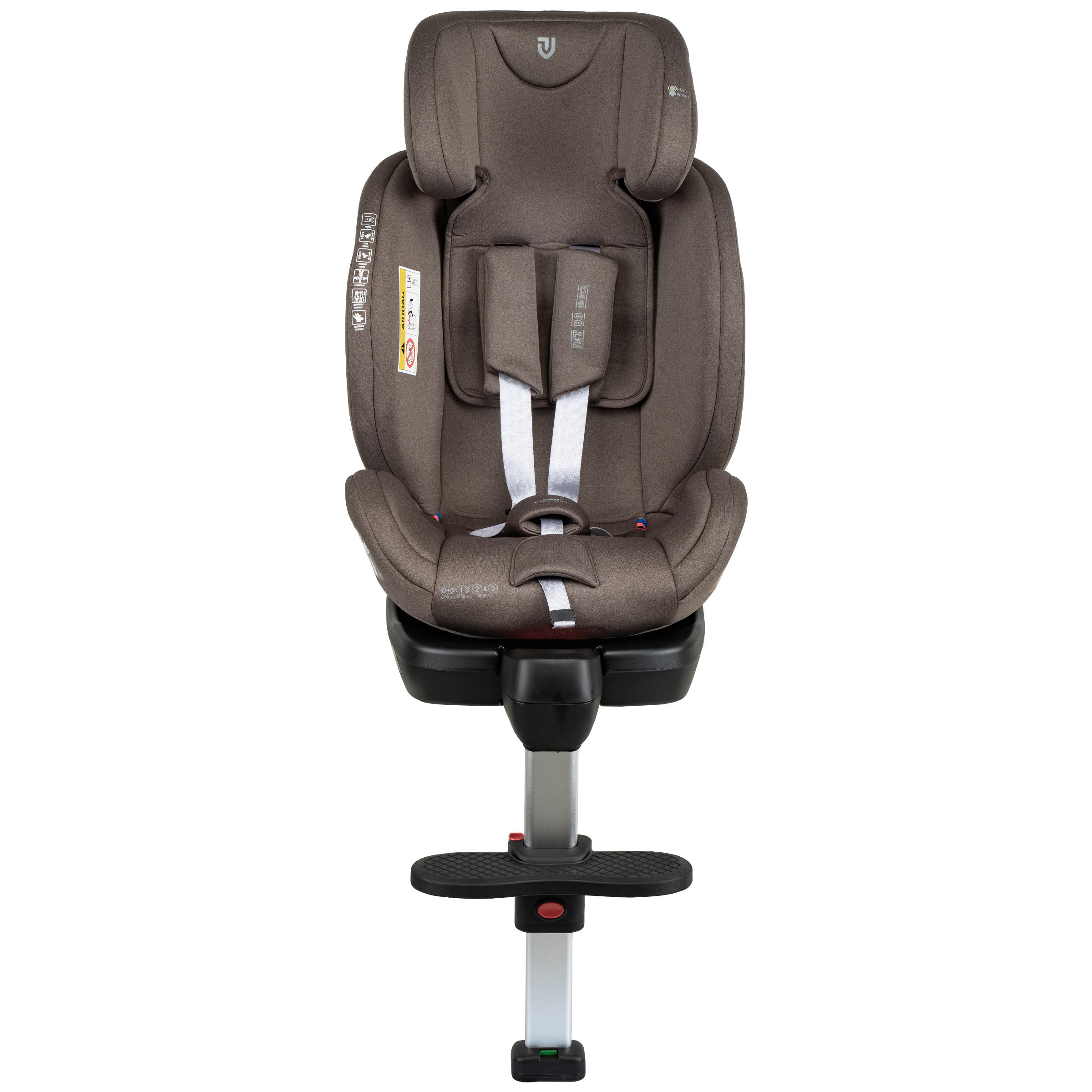 Автокресло детское JOVOLA Jet Isofix 0-36 кг группа 0+1+2+3 с упором в пол бежевый-коричневый - фото 14