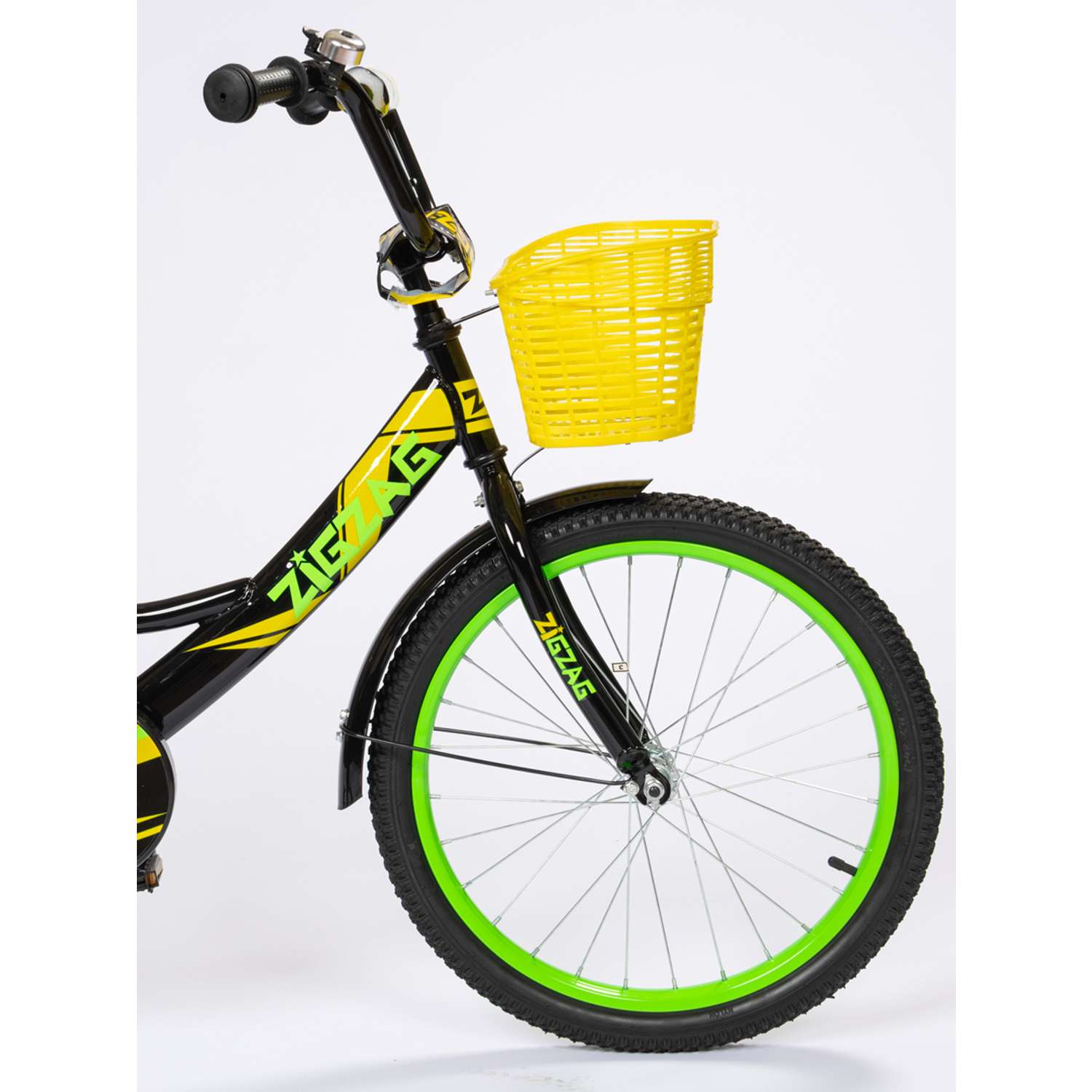 Велосипед ZigZag CLASSIC черный желтый зеленый 18 дюймов - фото 4