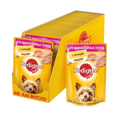 Корм для собак Pedigree миниатюрных пород паштет курица консервированный 80г