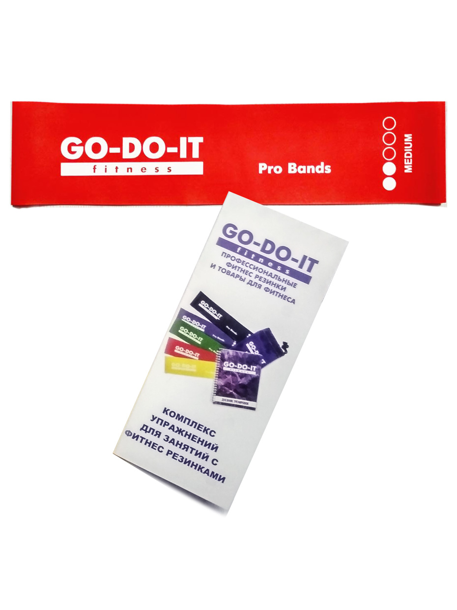 Резинки для фитнеса GO-DO-IT STANDARD красная 5 см 7 кг - фото 1