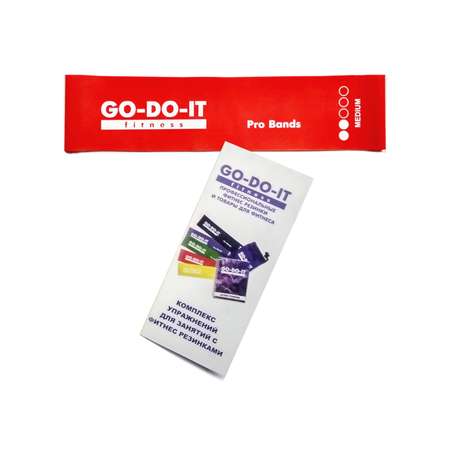 Резинки для фитнеса GO-DO-IT STANDARD красная 5 см 7 кг