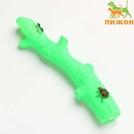 Игрушка Пижон пищащая «Веточка» 24 см зелёная