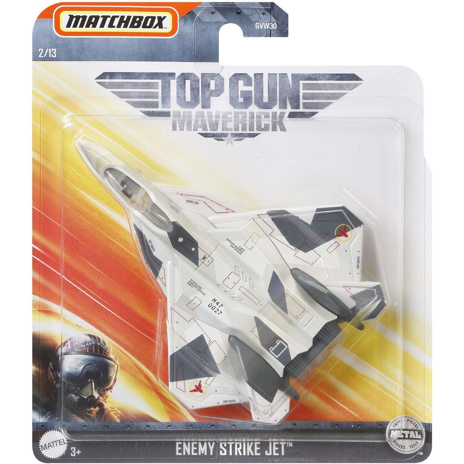 Игрушка Matchbox Top Gun Транспорт воздушный Энеми Страйк Джет GVW32 GVW30 - фото 2