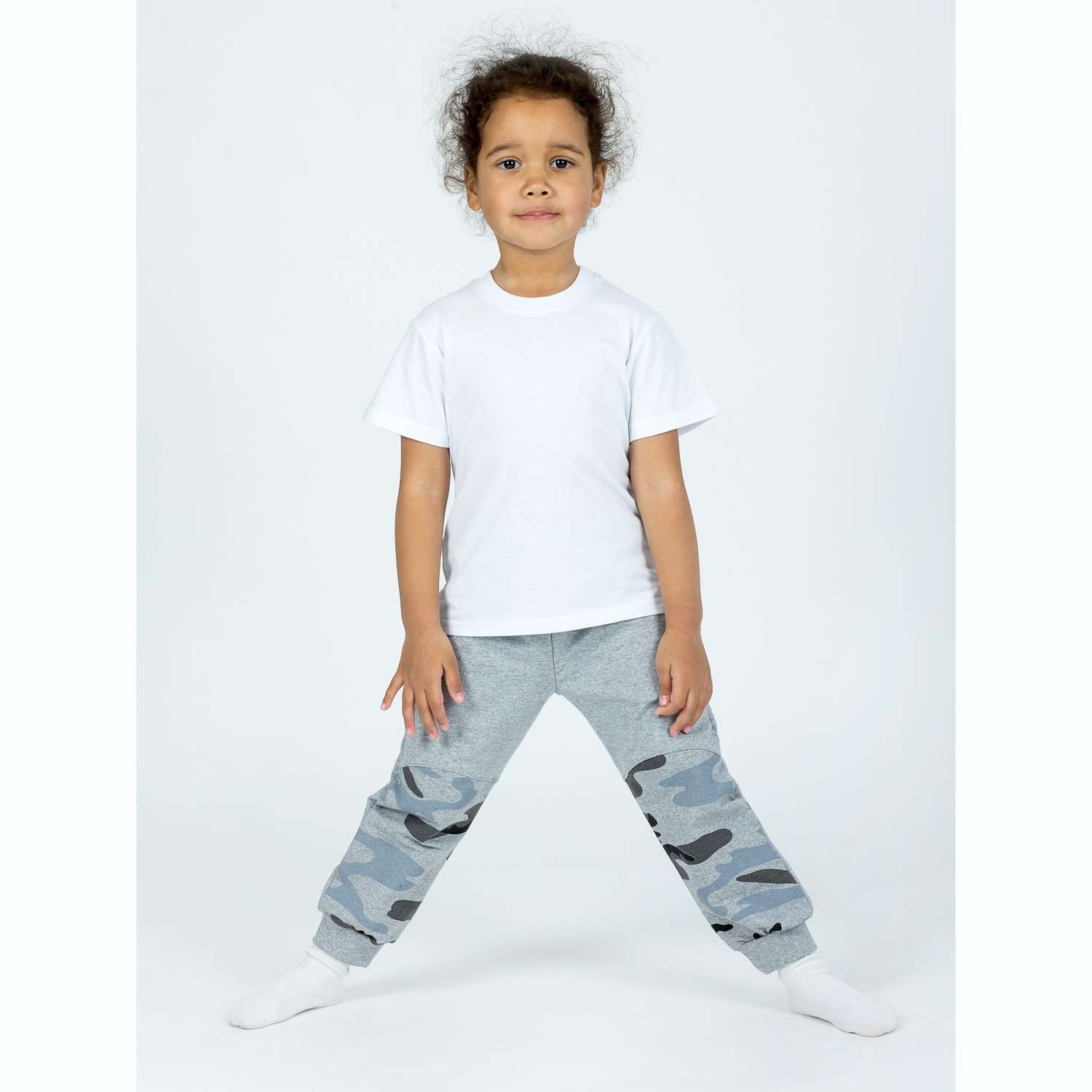 Спортивные брюки KiMMi Baby КБ-1308443 меланж камуфляж серый - фото 2