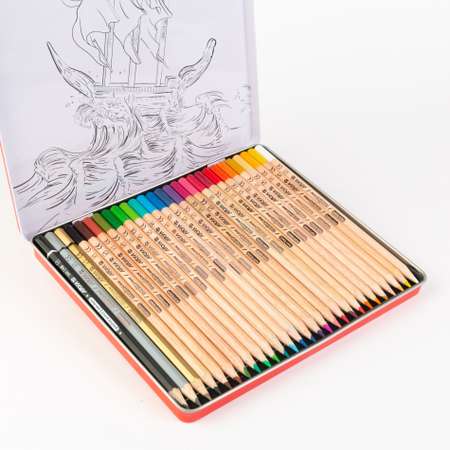 Набор цветных карандашей ARYA ARYA 24+3 шт. в железной коробке
