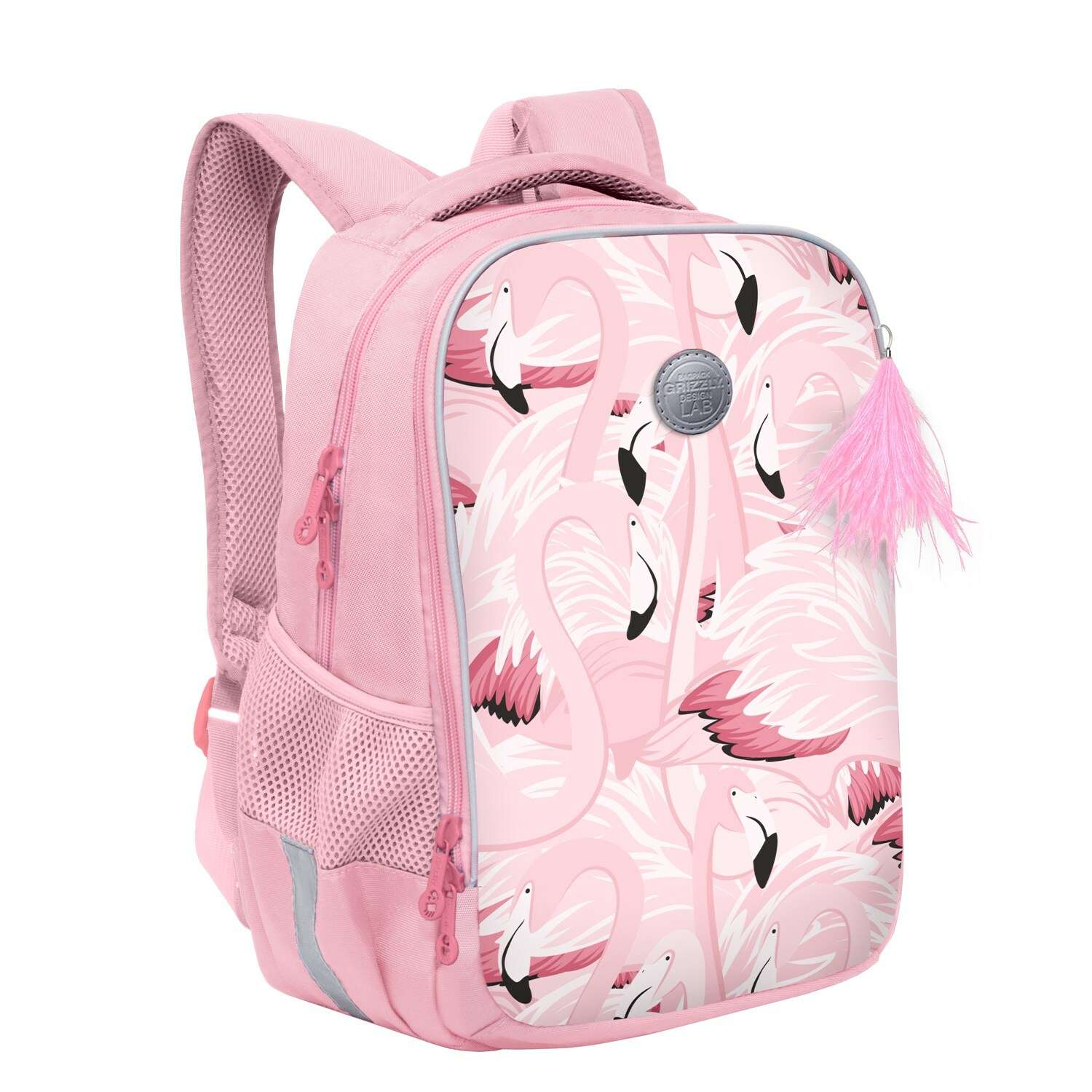Рюкзак школьный Grizzly Фламинго Розовый RG-065-1/1 - фото 2