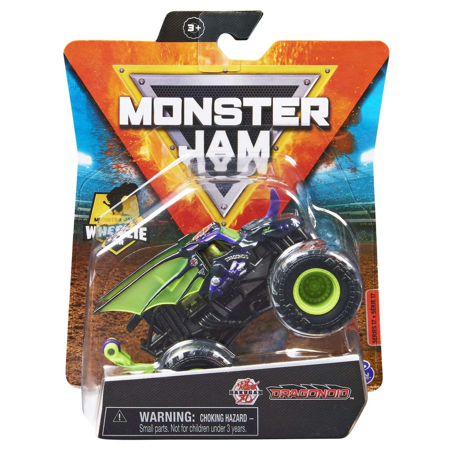 Машинка Monster Jam 1:64 BakugnDragonDarkus 6044941/20130580 6044941 - фото 2