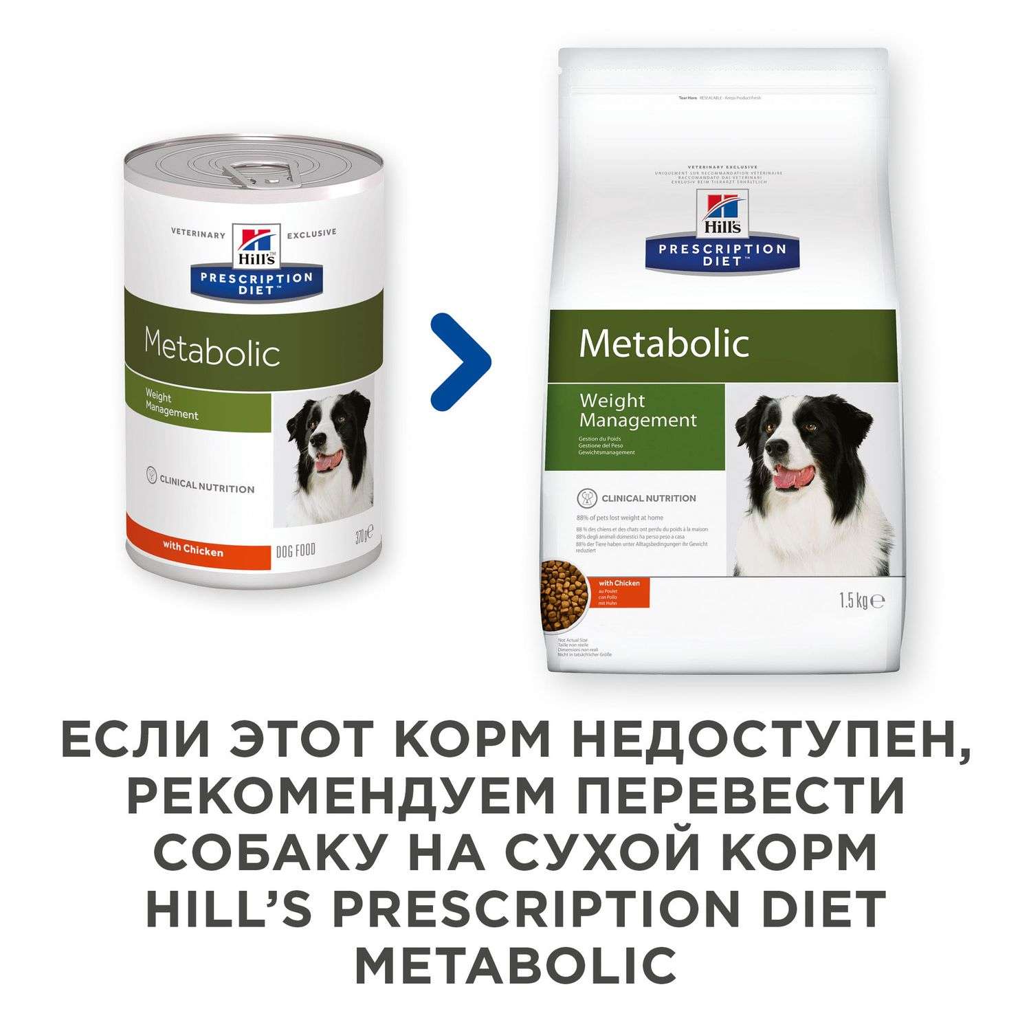 Корм для собак HILLS 370г Prescription Diet Metabolic Weight Management для оптимального веса с курицей консервированный - фото 6