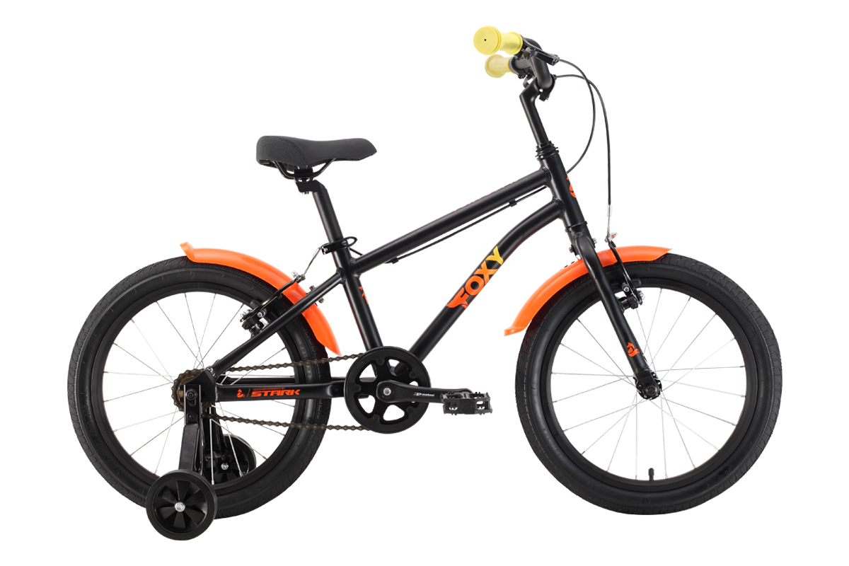 Велосипед Stark 24 Foxy Boy 18 черный/оранжевый/желтый - фото 1