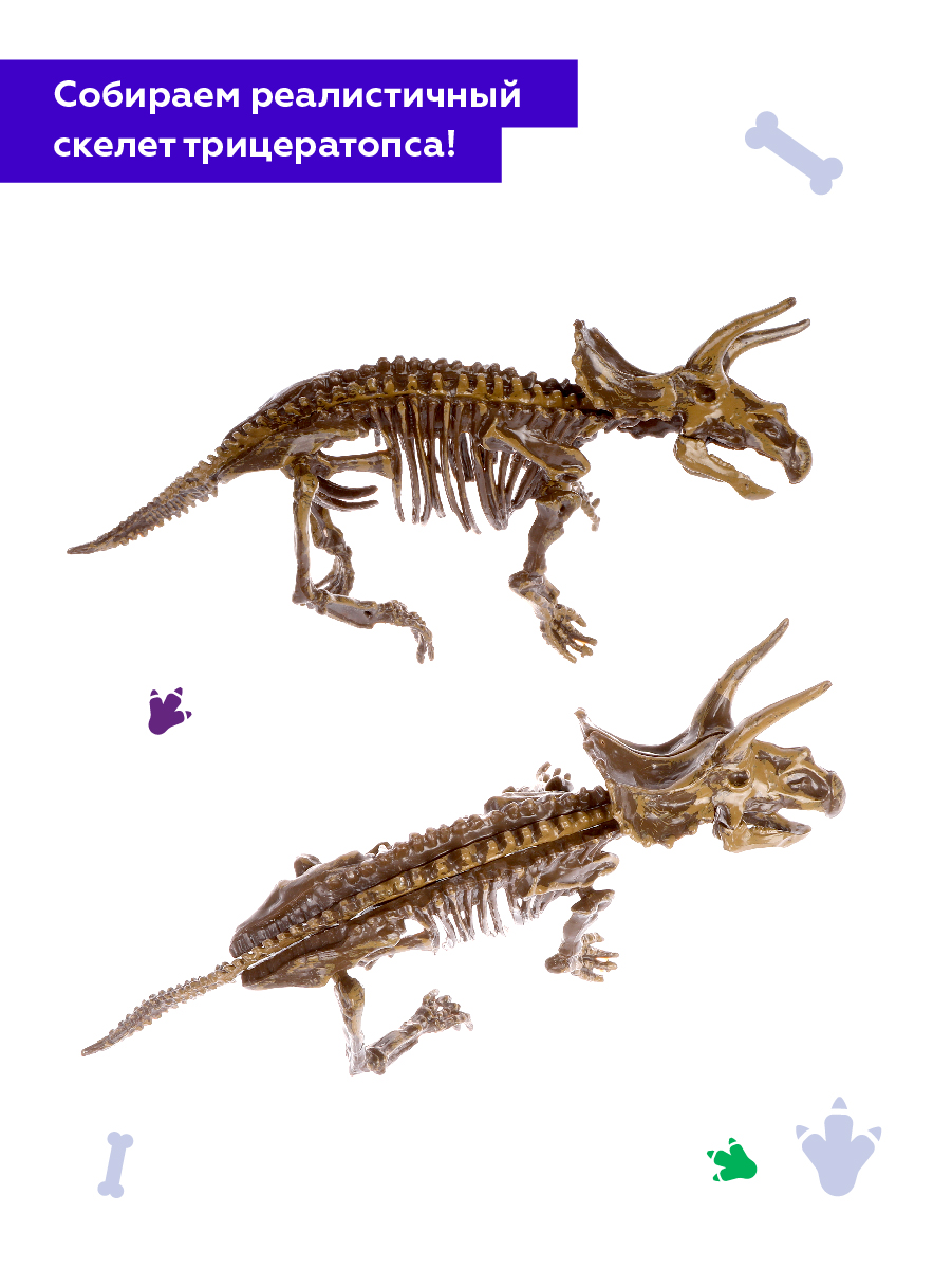 Раскопки динозавров ON TIME Трицератопс - фото 5