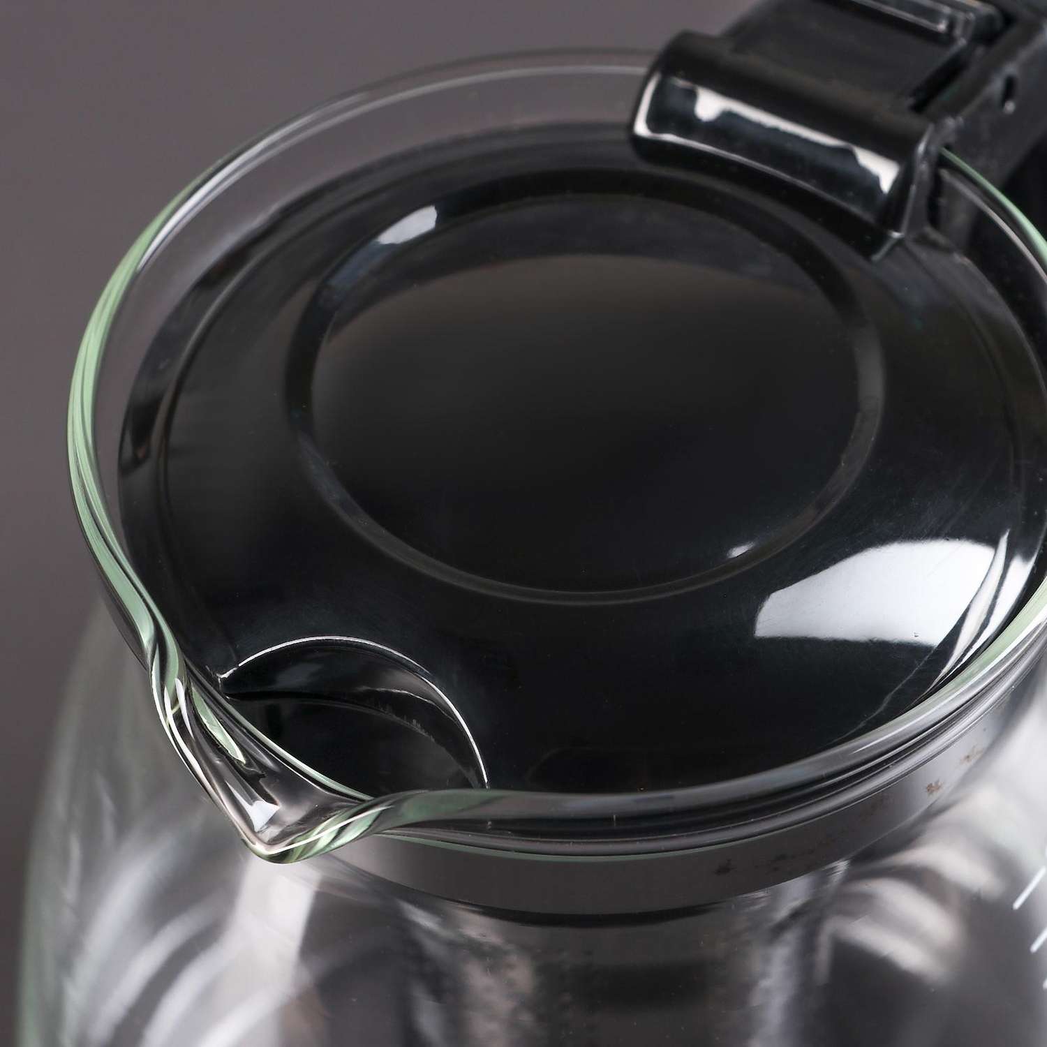 Чайник Sima-Land стеклянный заварочный «Иллюзия» 1.5 л с металлическим ситом цвет чёрный - фото 3