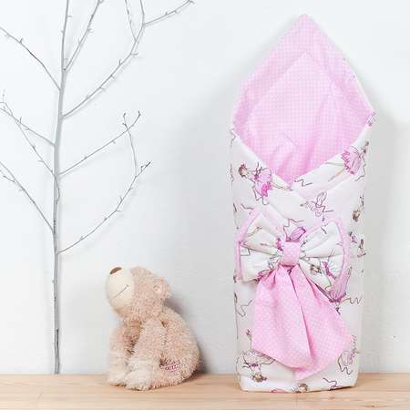 Конверт-одеяло Чудо-чадо для новорожденного на выписку Времена года балерины/розовый