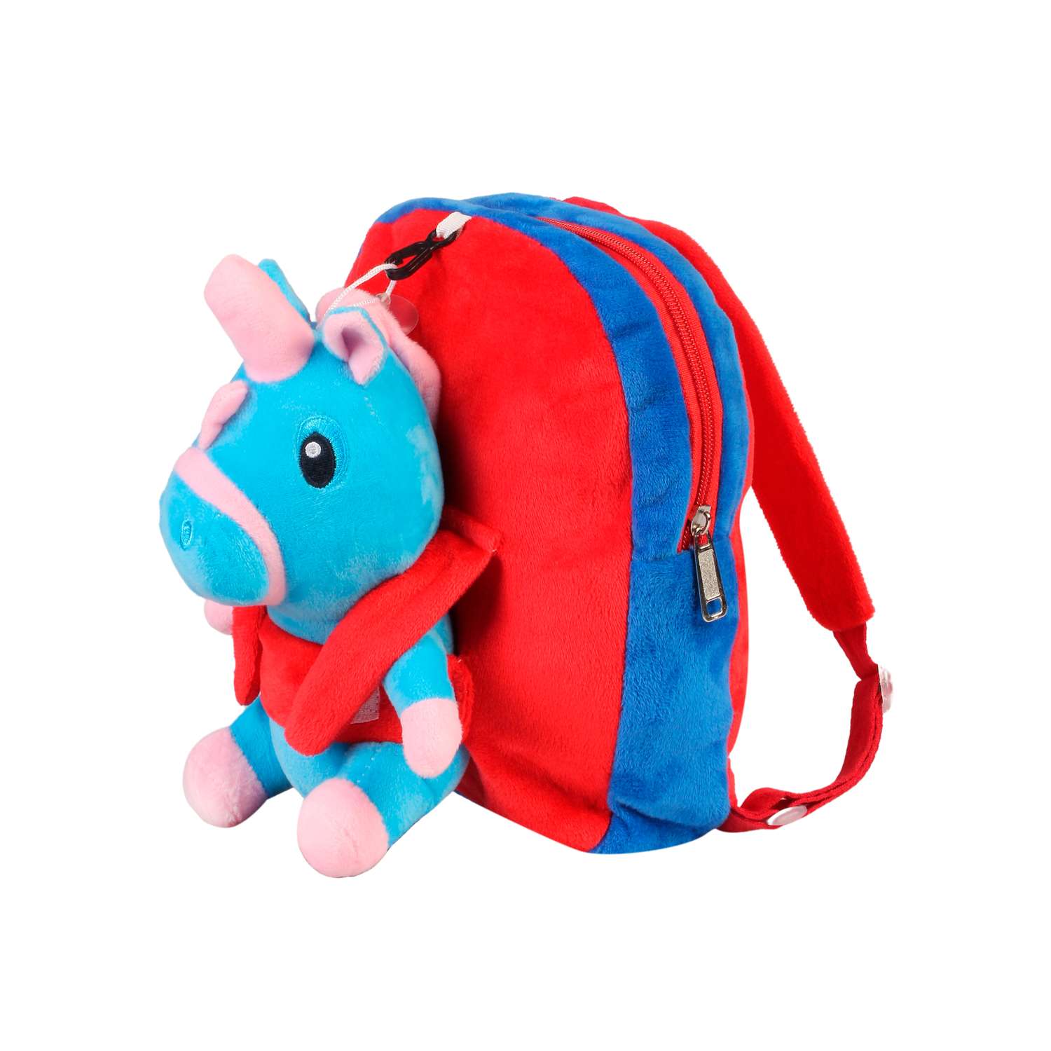 Рюкзак с игрушкой Little Mania красно-синий Дракоша голубой - фото 2