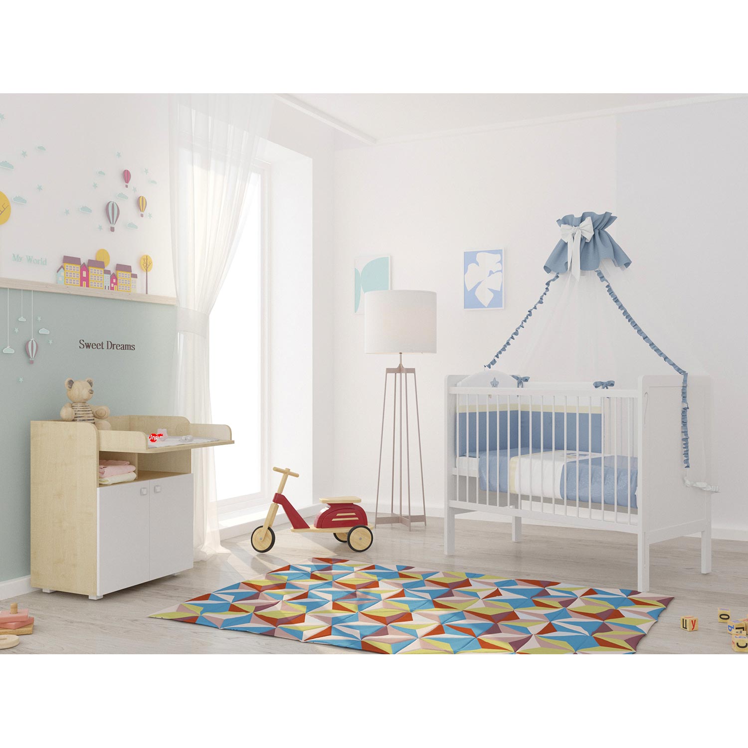 Комод Polini kids Simple 1270 Клен-Белый - фото 6