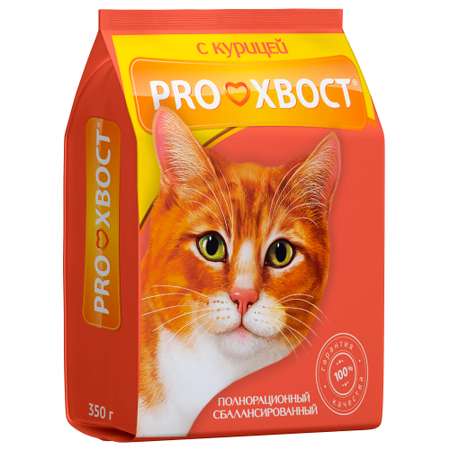 Корм сухой PROХВОСТ для кошек с курицей 350 г