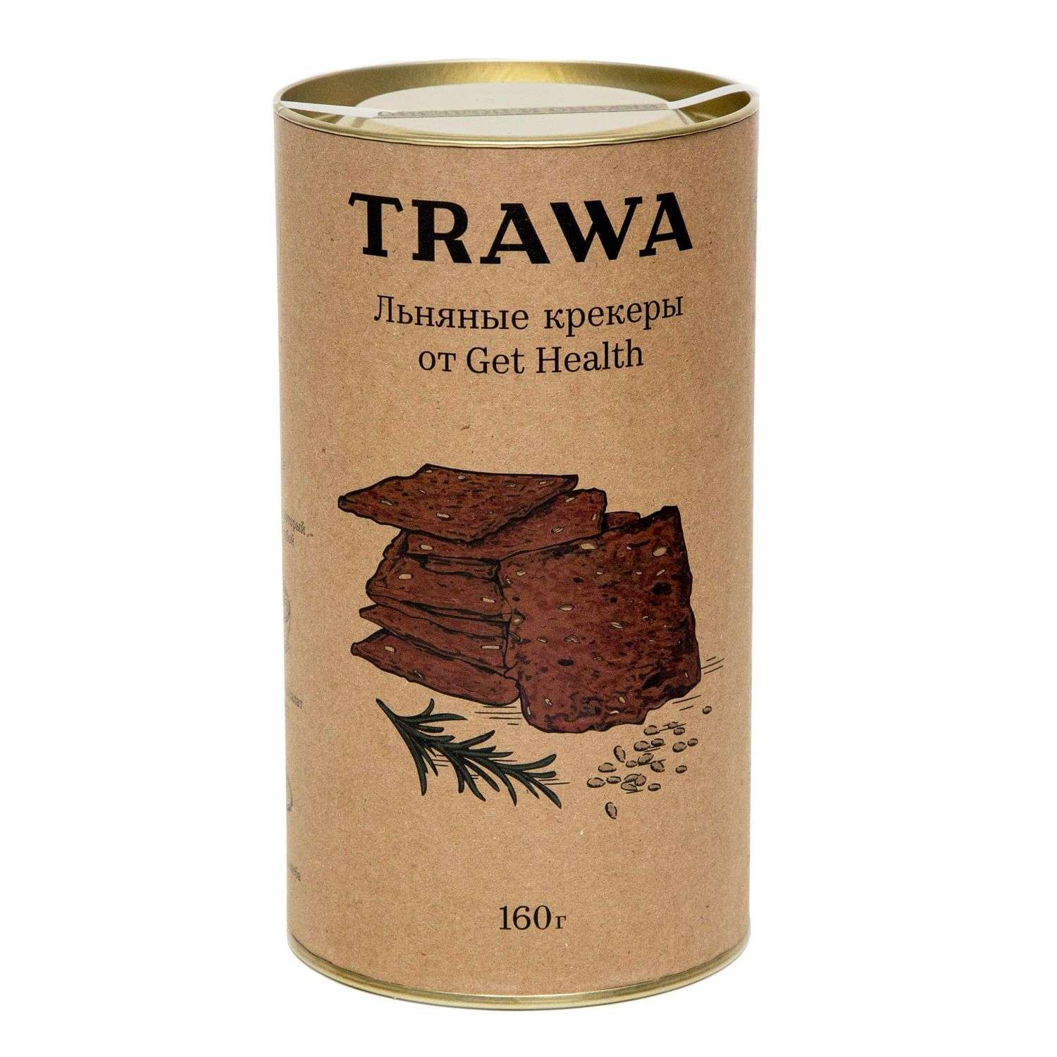 Крекеры TRAWA от Get Health льняные 160г - фото 1