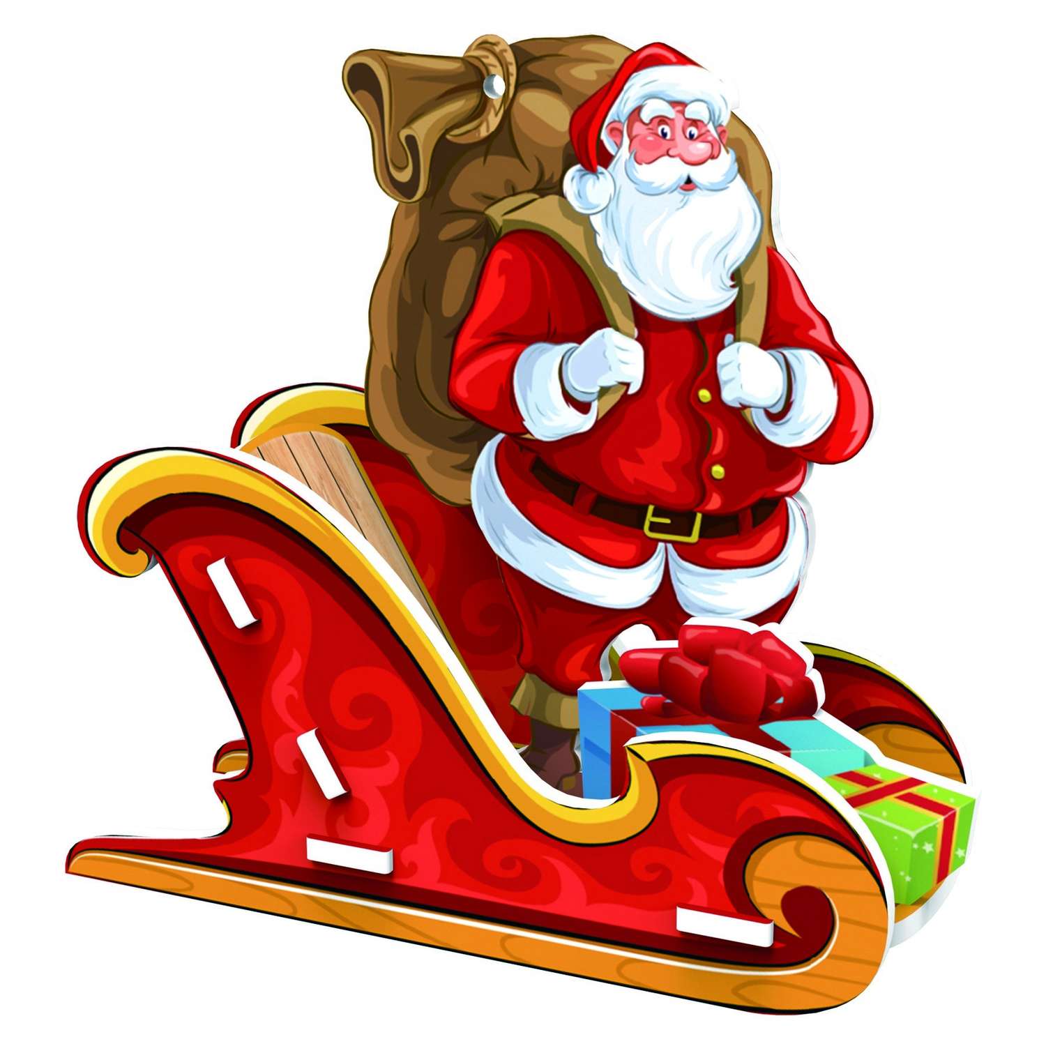 Новогоднее украшение IQ 3D PUZZLE Дед Мороз - фото 1