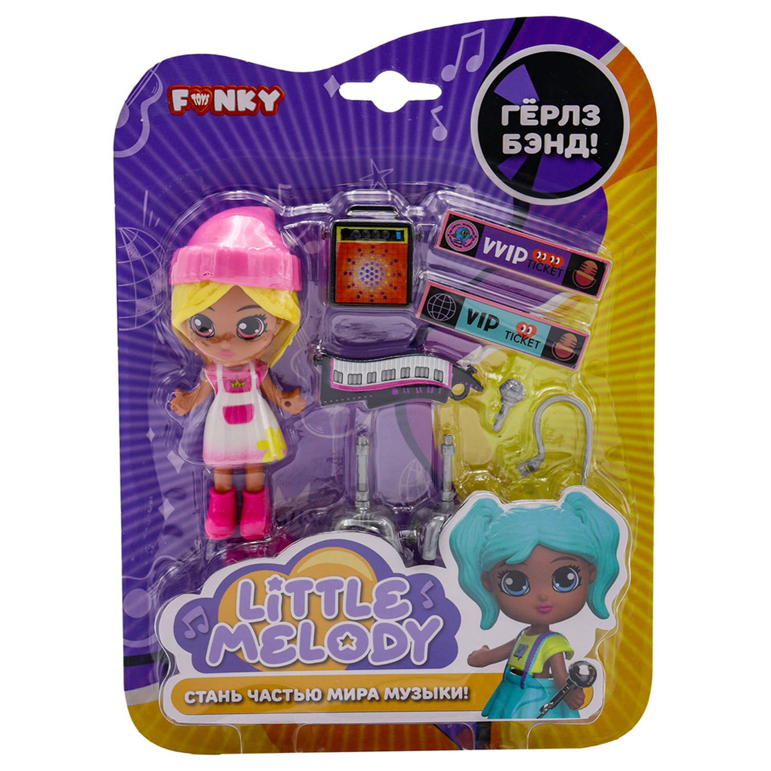 Набор игровой Funky Toys Кукла с музыкальными аксессуарами в ассортименте  FTk0081441 купить по цене 319 ₽ в интернет-магазине Детский мир