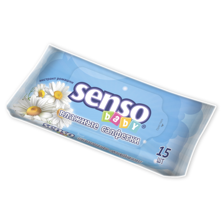 Влажные салфетки SENSO BABY 10 упаковок по 15 шт