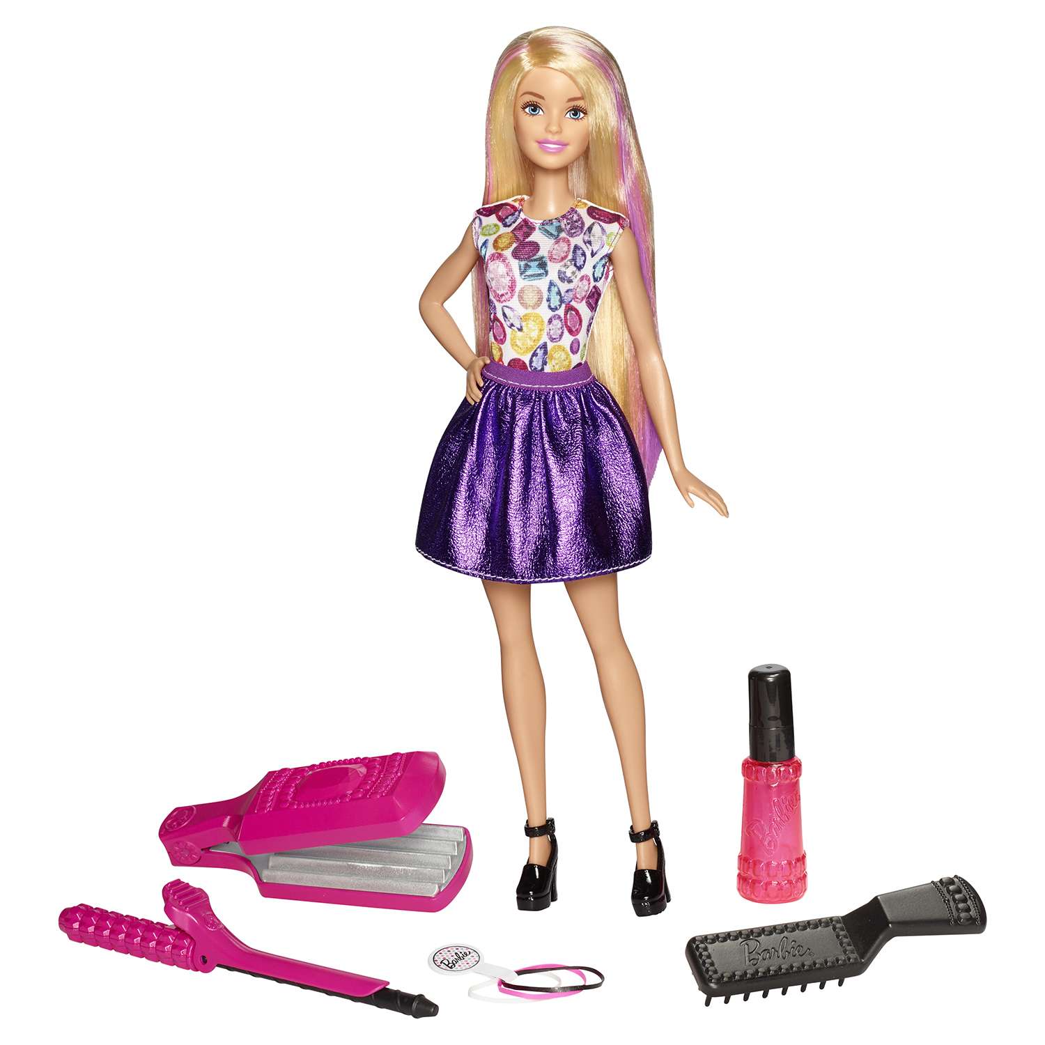Набор игровой Barbie Цветные локоны DWK49 - фото 1