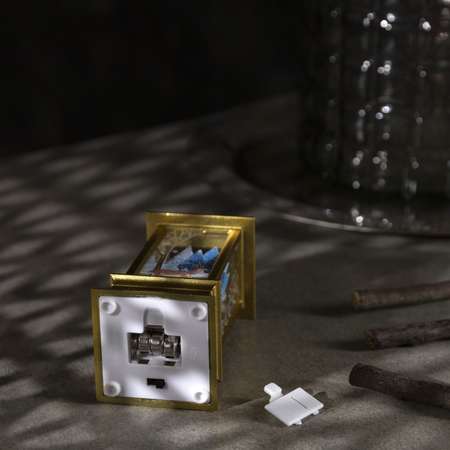 Светодиодная фигура Luazon «Фонарь с оленем» 5.5×13×5.5 см пластик батарейки AG13х3 свечение тёплое белое