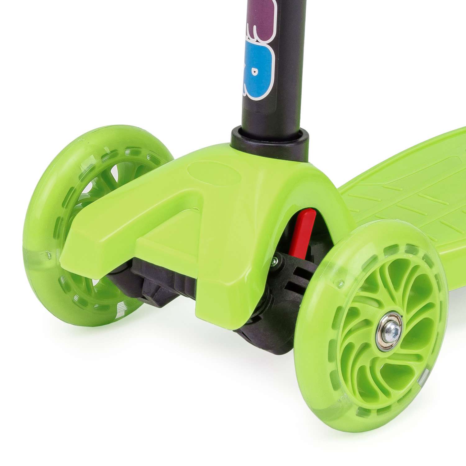 Самокат BABY STYLE детский светящиеся колеса с тормозом до 25 кг салатовый - фото 5