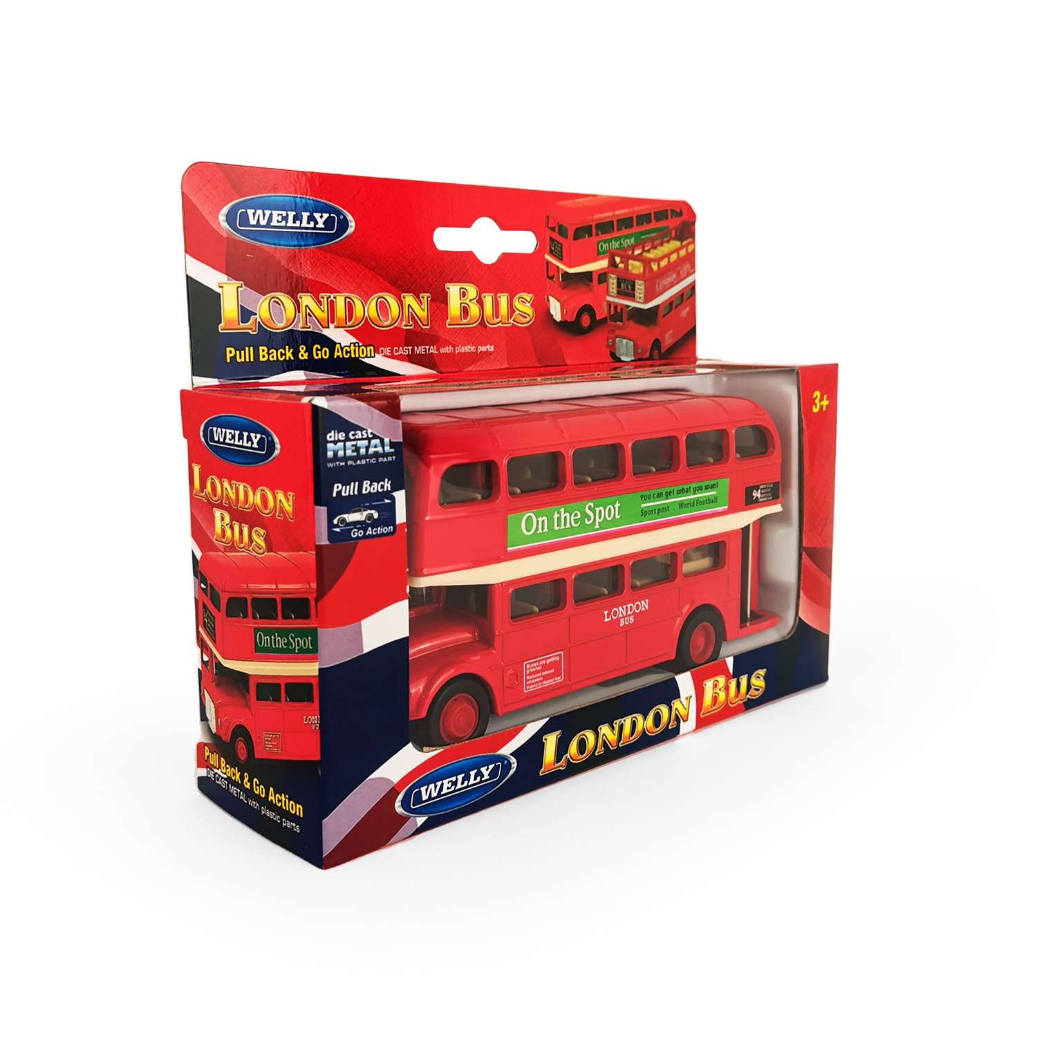 Машинка WELLY Лондонский автобус красный 99930H-W - фото 4