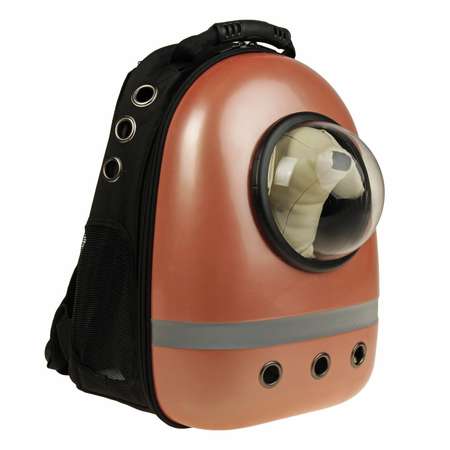 Рюкзак для переноски животных Пижон с окном для обзора и светоотражающей полосой 32*26*44 см розовый