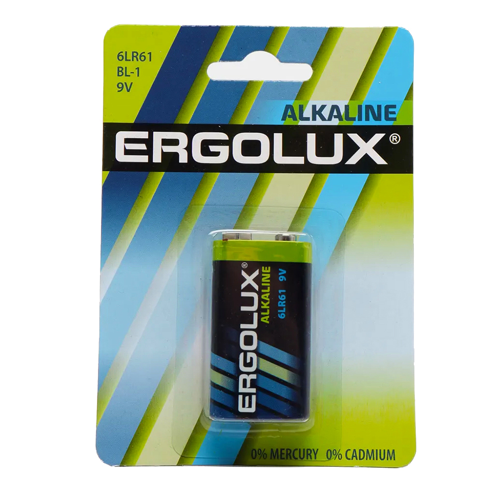 Батарейки Ergolux 6LR61 BL-1 - фото 2