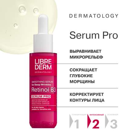 Сыворотка для лица Librederm serum pro интенсивная против морщин Retinol B3 40 мл