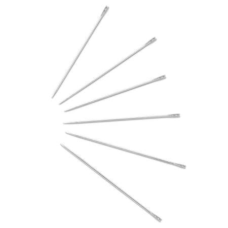 Иглы Prym ручные для шитья с перьевым открытым ушком Self-Threading № 5-9 6 шт 124429