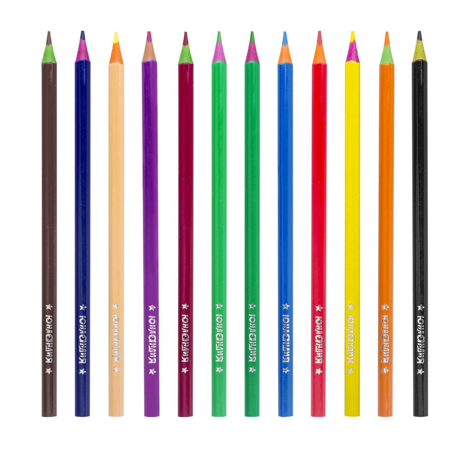 Карандаши цветные Юнландия для рисования набор 12 цветов для детей художественные - фото 8