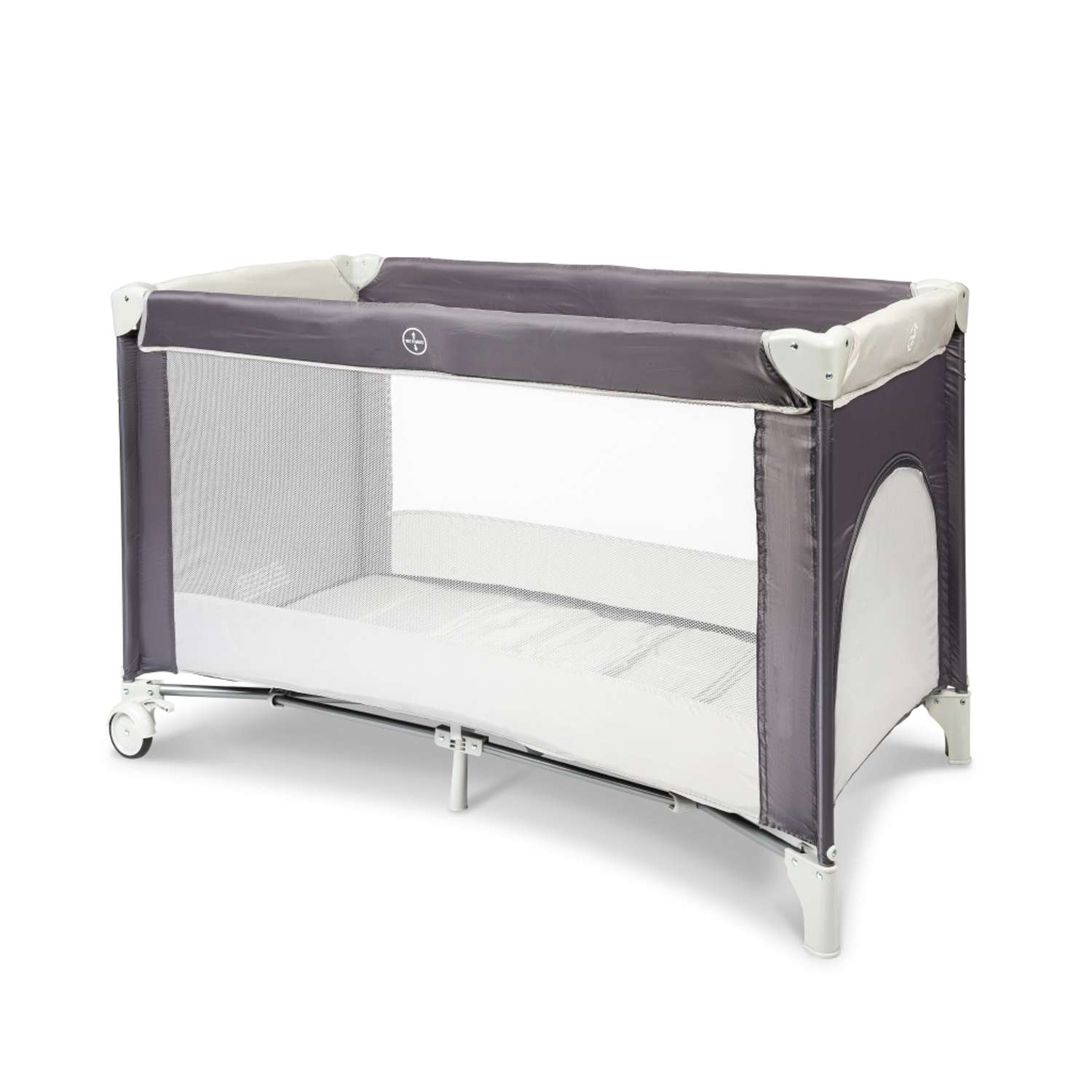Складной детский манеж-кровать Solmax с мягким матрасом на колесиках серый HW00900 HW00900 - фото 15