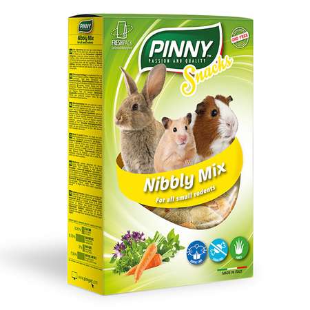 Снеки витаминные для грызунов PINNY 150г Snack Nibbly Mix с морковью-петрушкой-люцерной