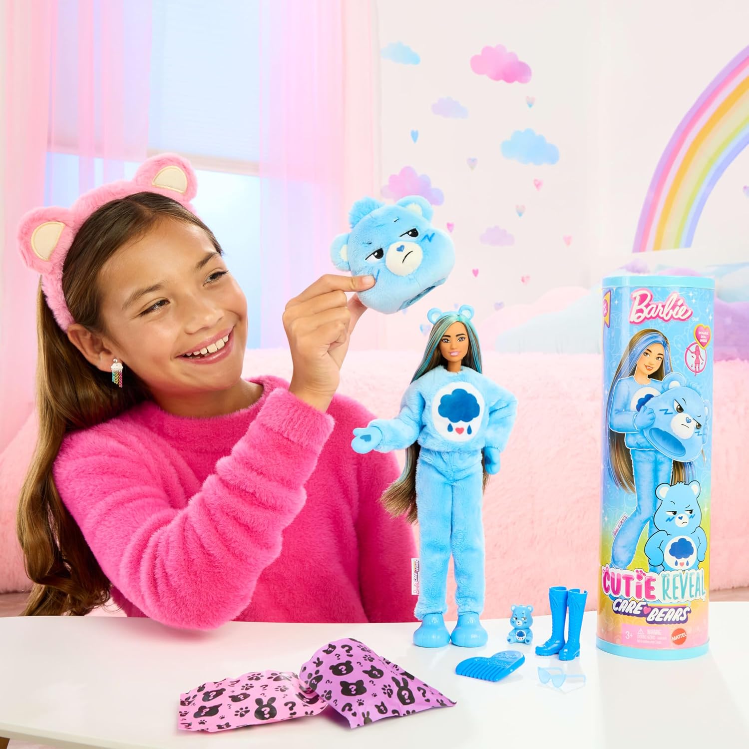 Кукла модельная Barbie Care Bears JCN96 - фото 6