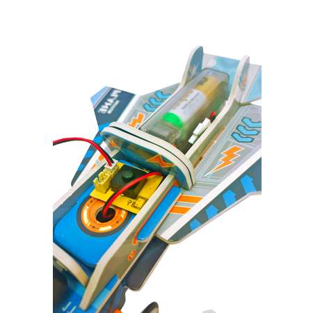 Конструктор электронный SHARKTOYS развивающий для сборки по робототехнике Самолет