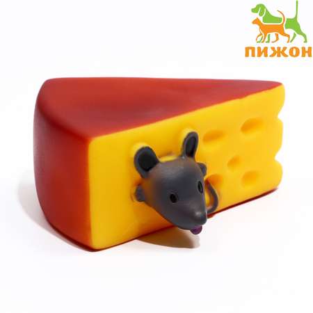 Игрушка Пижон пищащая «Мышкин сыр» для собак 10.5x9 см