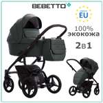 Коляска 2в1 Bebetto Luca Pro экокожа шасси Черное 35