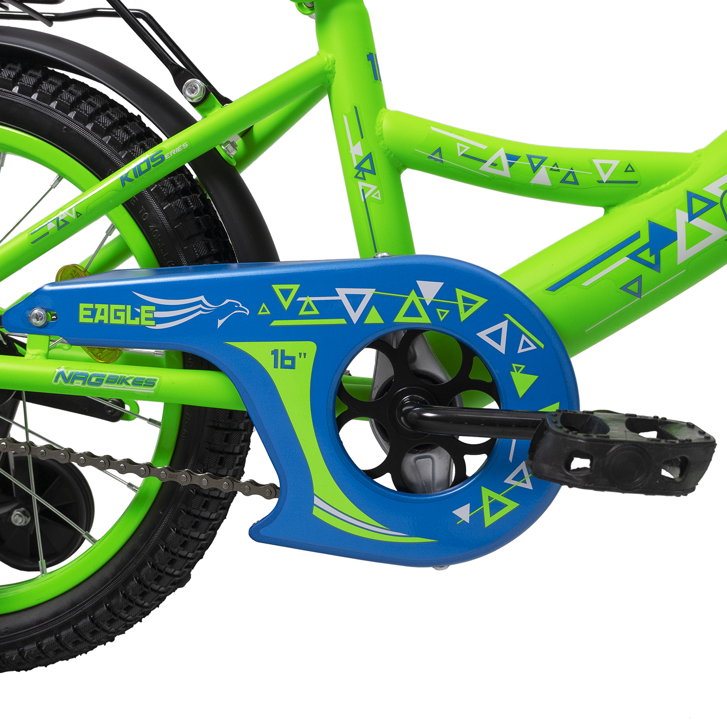 Велосипед NRG BIKES Eagle 16 green-blue - фото 17